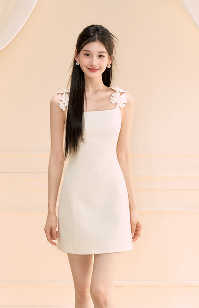 Flower Strap Suspender Dress OSH0177