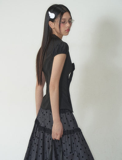 Retro Bow Slim Shirt SOO0004