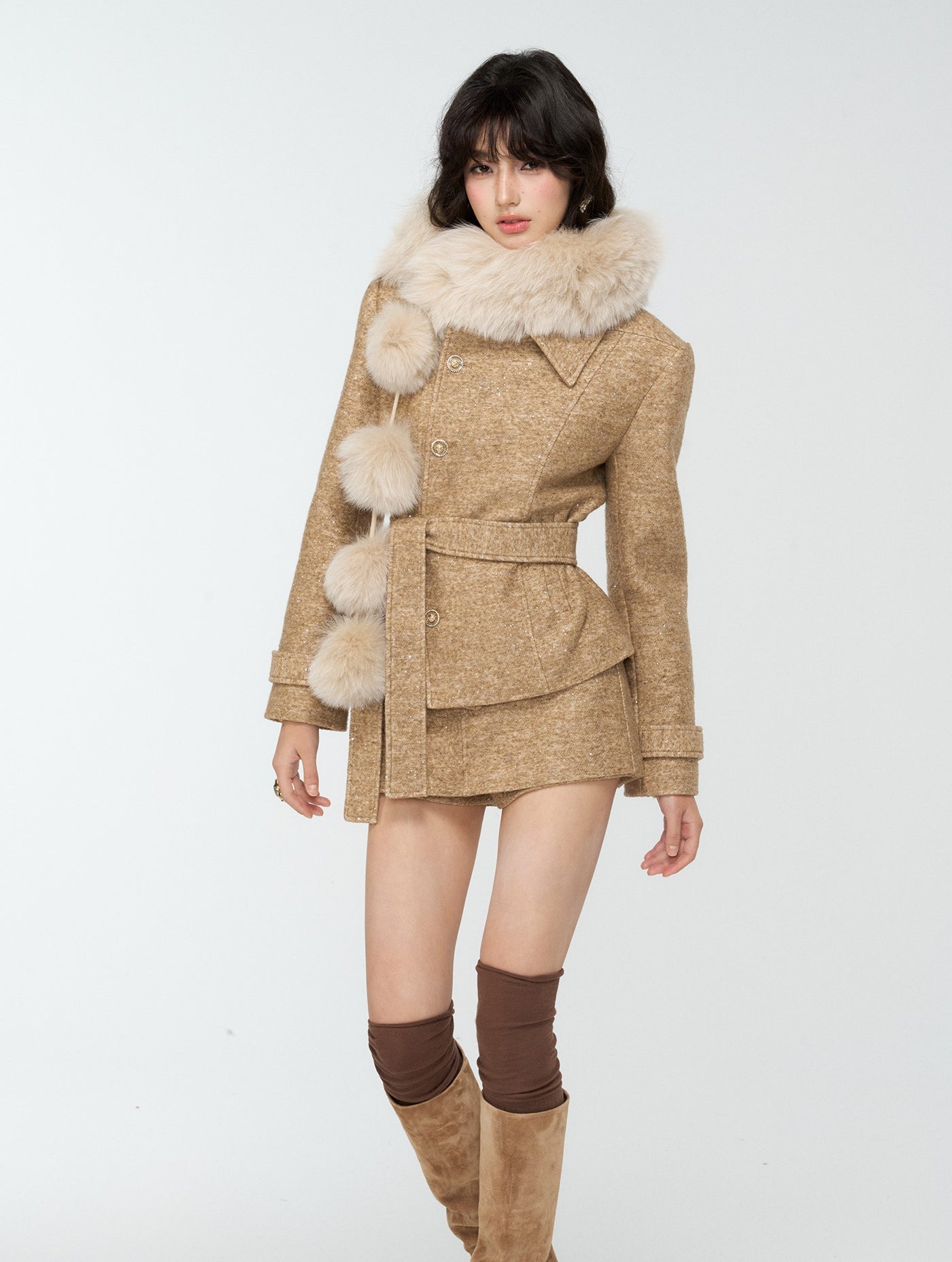 Sequined Jacket/Short Skirt/Midi Skirt 4MU0181