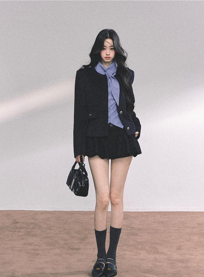 French Suit Navy Jacket DIA0637