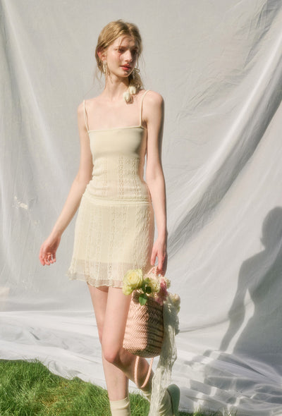 Knitted Lace Camisole/Cardigan/Skirt GRO0165