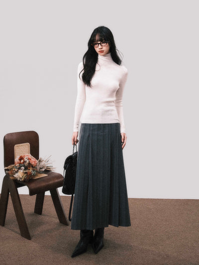 High-collar Washable Seamless Wool Bottoming Basic Knit LUL0110