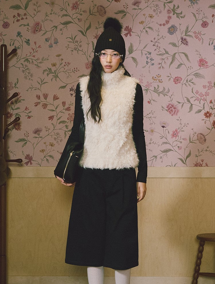 Eco-friendly Stand Collar Fur Vest LAL0238