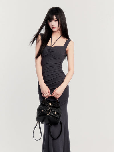 Square Neck Slimming Fishtail Dress VOC0390
