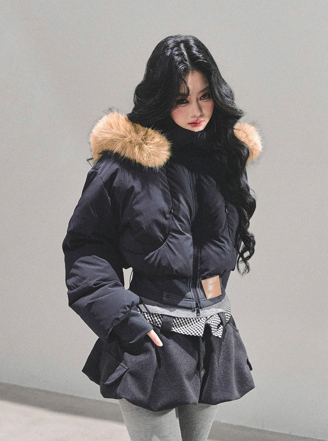 Hooded Cotton Short Jacket DIA0679