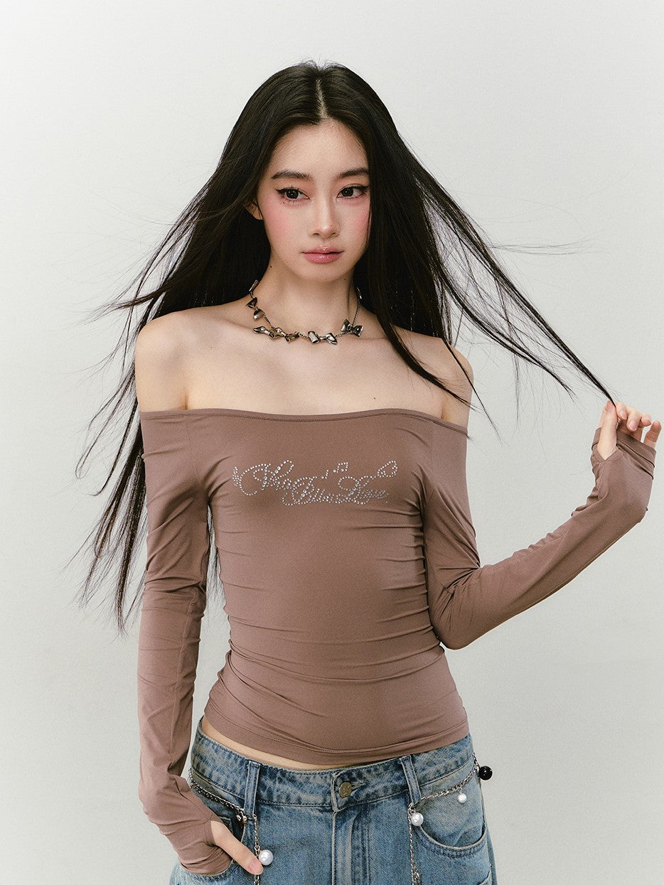 One-shoulder Long-sleeved T-shirt VIA0337