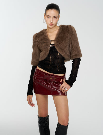 Eco-Friendly Fur Short Jacket 4MU0166