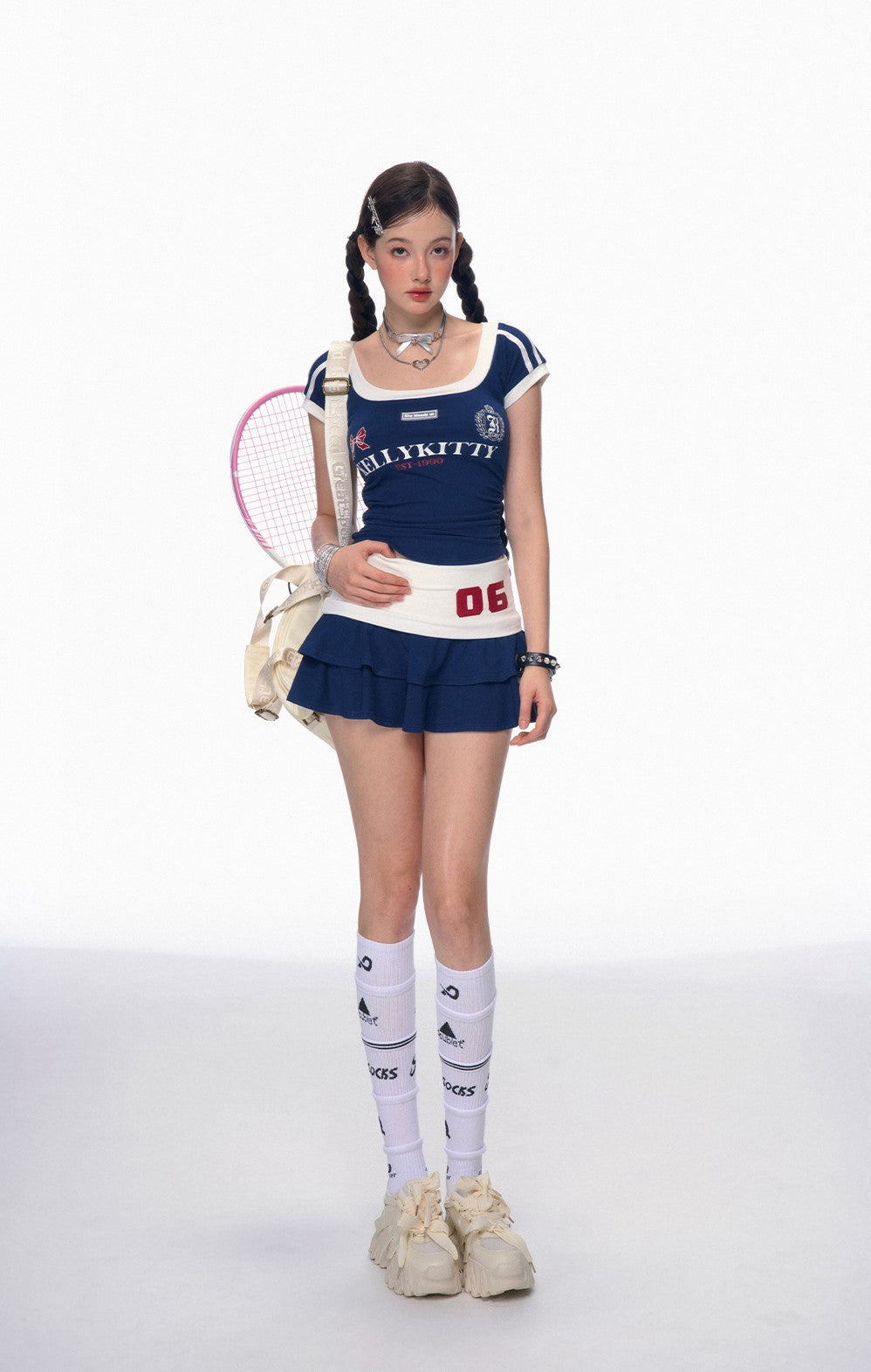 American Sports Casual T-shirt/Short Skirt DIA0179