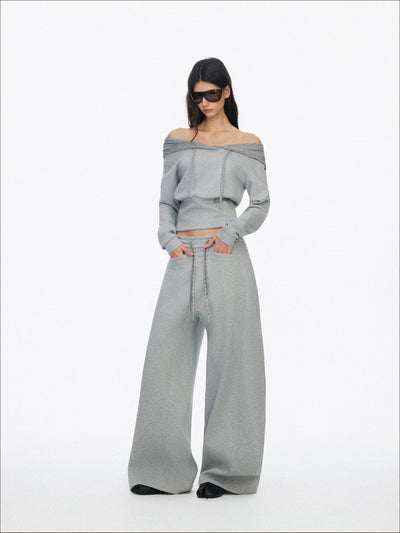 Classic Wide-Leg Drawstring Sweatpants SAL0197