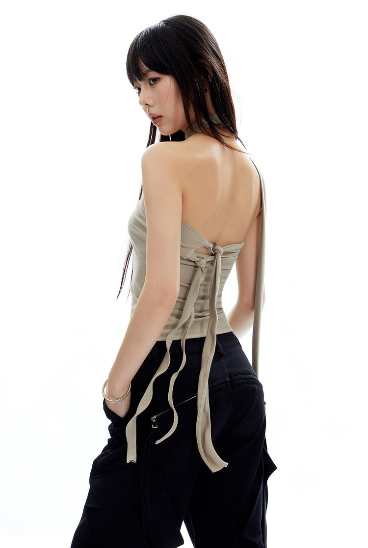 Cat Laces Adjustable Strip Backless Tube Top APE0313