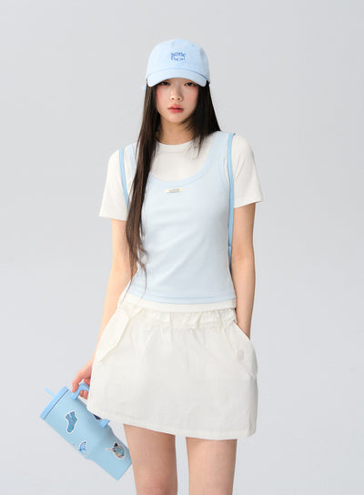 Fake Two-piece Layered T-shirt LAL0172