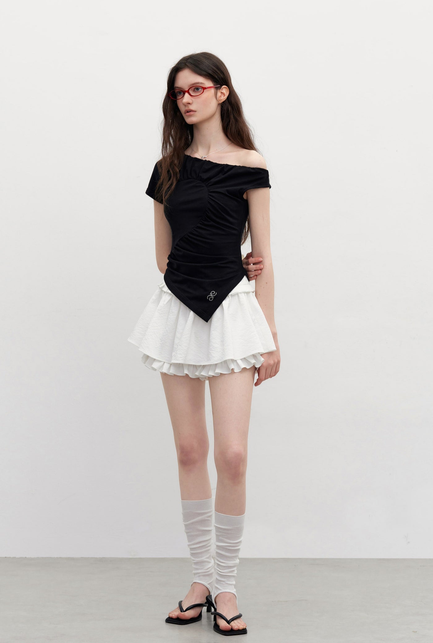 Lace Splicing Short Skirt AYF0096