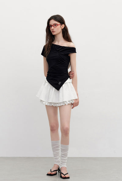 Lace Splicing Short Skirt AYF0096
