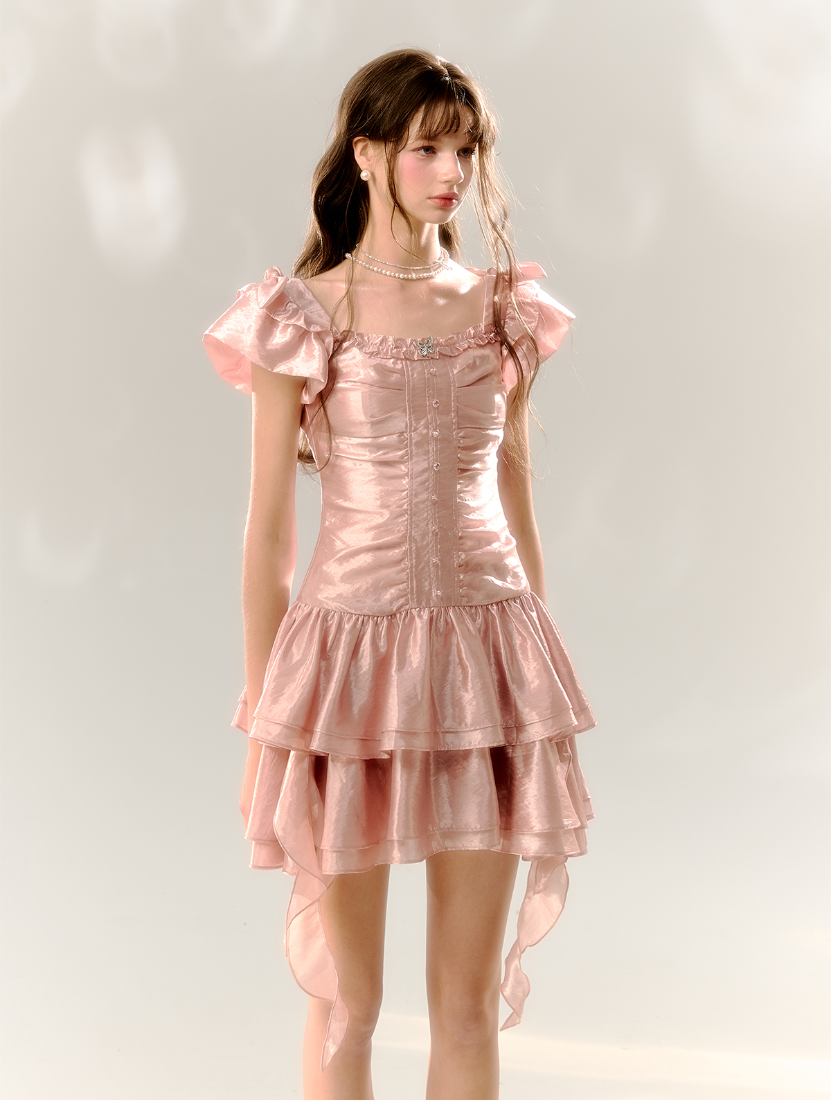 Cake Pleated Pink Tutu Dress SUN0073