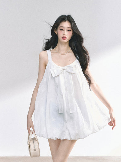 Babydoll Bow Short Dress DIA0464