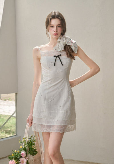 Embroidery Lace Suspender Dress GRO0176