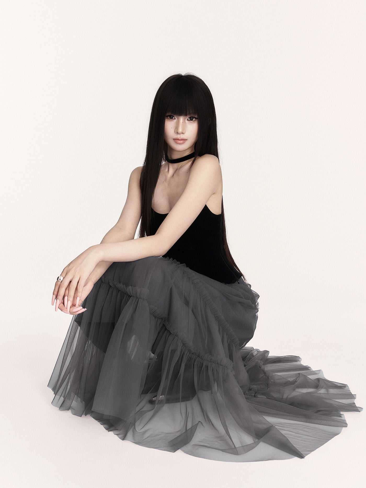 Romantic Irregular Mesh Cake Skirt VOC0436