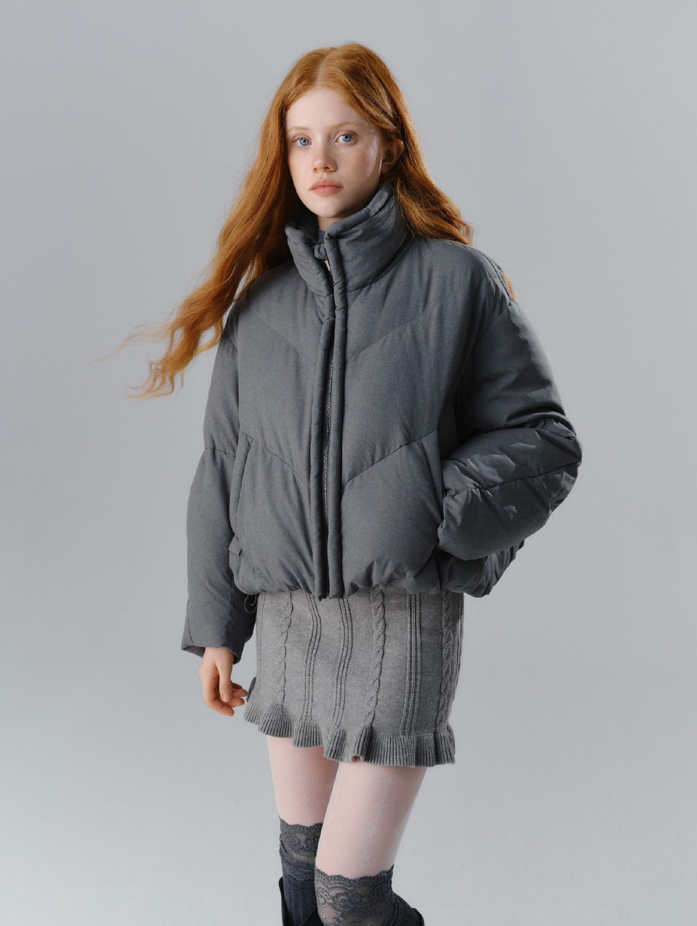 Winter Record Original Loose Thick Short Down Jacket SAL0095