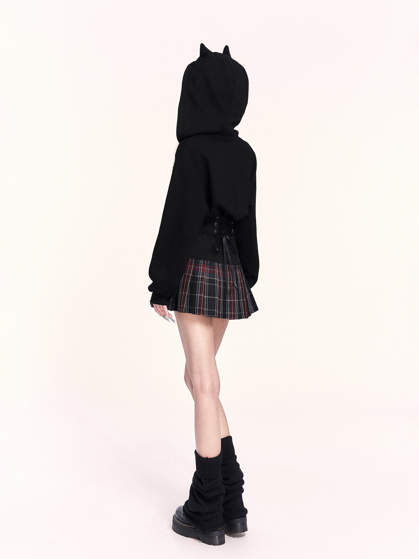 Little Devil Hooded Zip-Up Short Jacket VOC0486