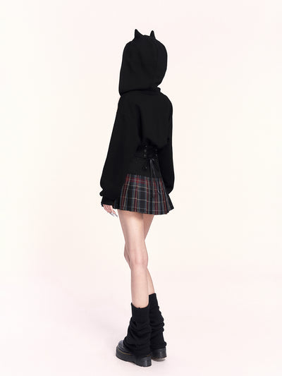 Little Devil Hooded Zip-Up Short Jacket VOC0486