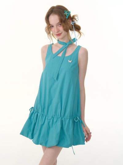 Retro Design Hem Waist Suspender Dress ZIZ0295