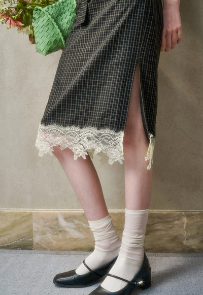 Plaid Suit Bow Shirt/Skirt GRO0146