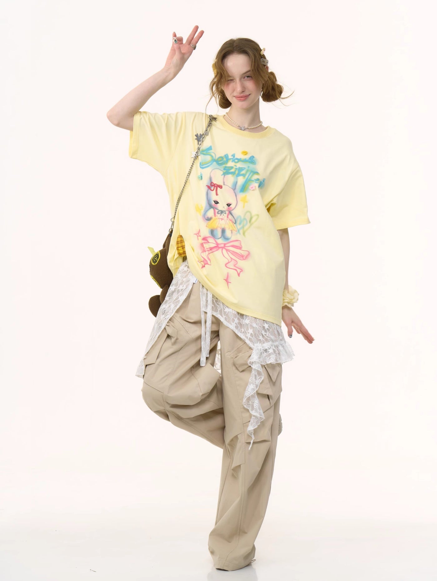 Bow Straight Wide Leg Pants ZIZ0260