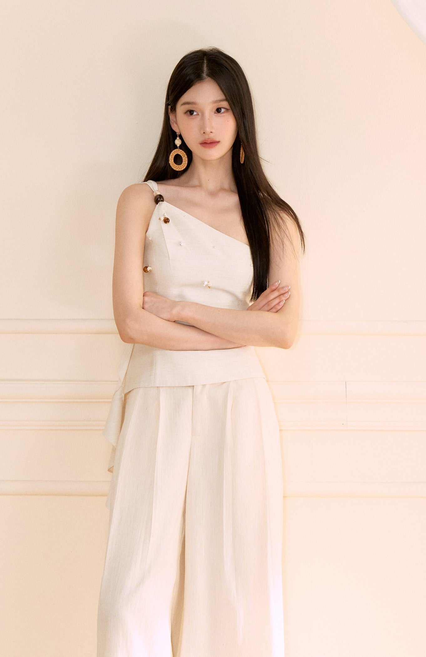 One-shoulder Asymmetric Top/Pants OSH0182