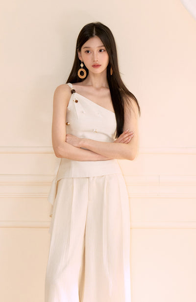 One-shoulder Asymmetric Top/Pants OSH0182