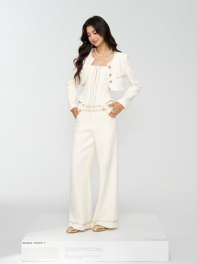 Luxurious-style Short Jacket/Camisole/Pants 4MU0160