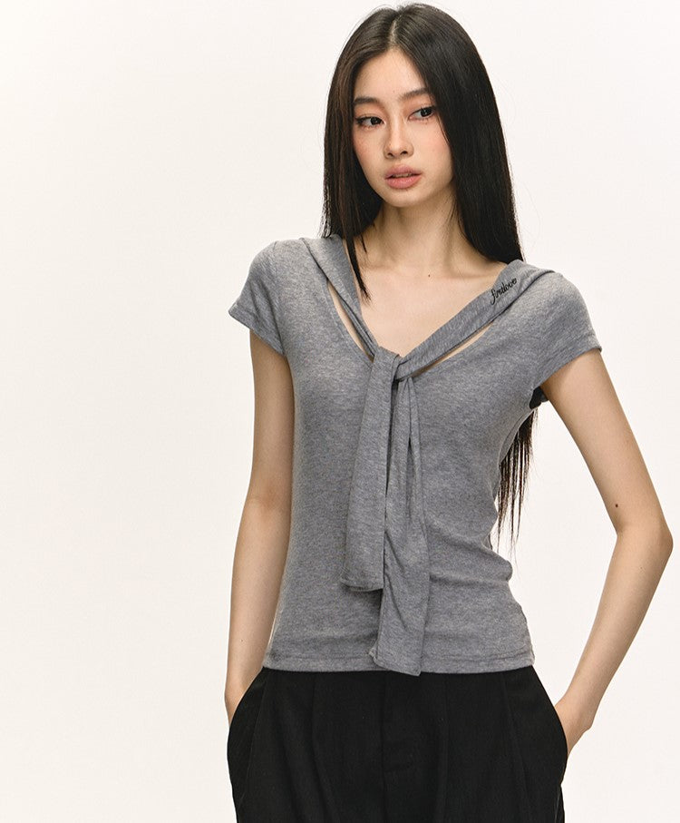 V-neck Short-sleeved T-shirt ANA0050