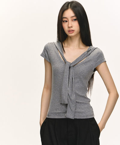 V-neck Short-sleeved T-shirt ANA0050