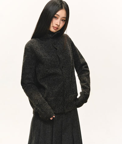 Turtleneck Button Knitted Cardigan ANA0086
