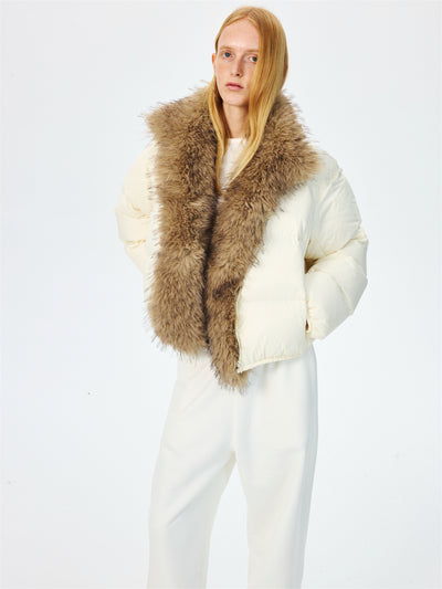 Large Fur Collar Thick Down Jacket CUR0268