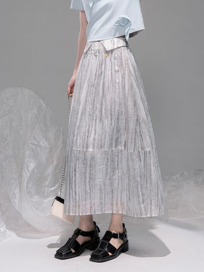 Gray Tone Gradient Skirt COT0325
