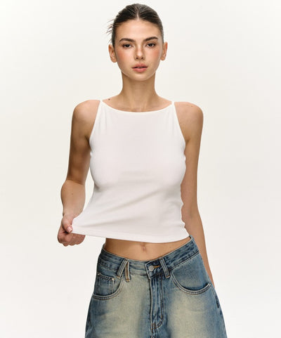 High-end Slim Sleeveless Short Top ANA0017