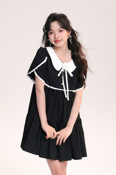 White Jasmine Doll Collar Dress AOO0028