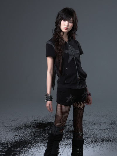 Punk Striped Star Shorts FRU0110