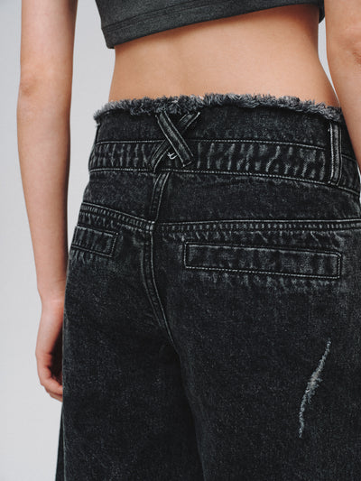 Mid-rise Wide-leg Casual Versatile Jeans LAP0045