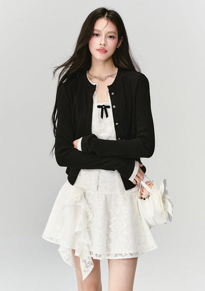 Lace Suspender Bow Dress FRA0427