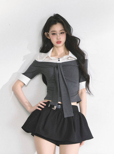 Short Sleeve Waist Slimming T-shirt DIA0496