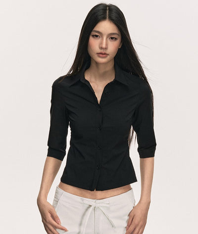 Mid-length Sleeve Temperament Shirt ANA0016