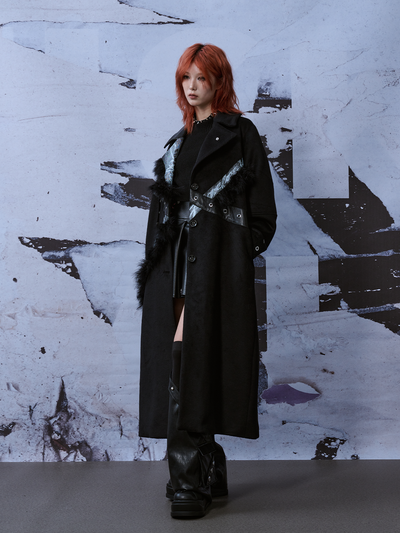 Punk Rock Niche Wool Long Coat FRU0041