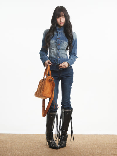 American Retro Short Denim Jacket UNC0316