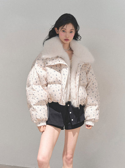 Thickened Warm Fur Short Down Jacket DIA0706