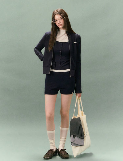 Two-piece Color-blocked Square Neck T-shirt LAL0237