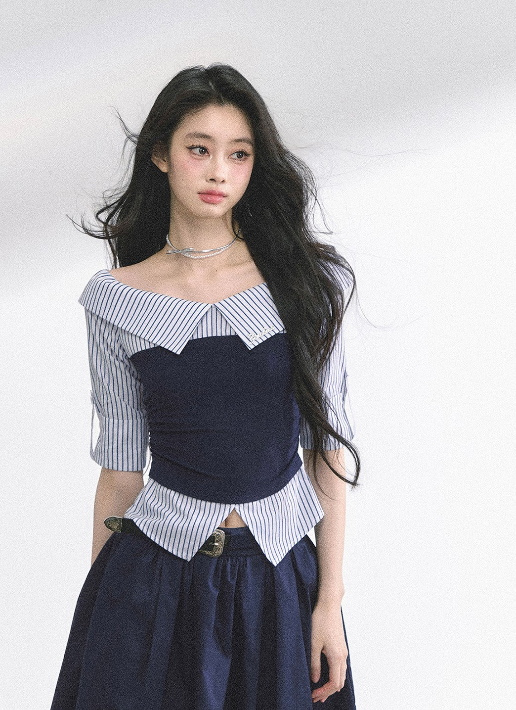 Large Collar Short-sleeved Shirt DIA0527