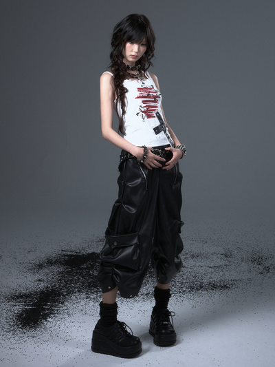 Punk Lantern Leather Pants FRU0100