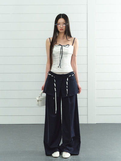 Wide-leg Fake two-piece Skirt Pants LAL0205