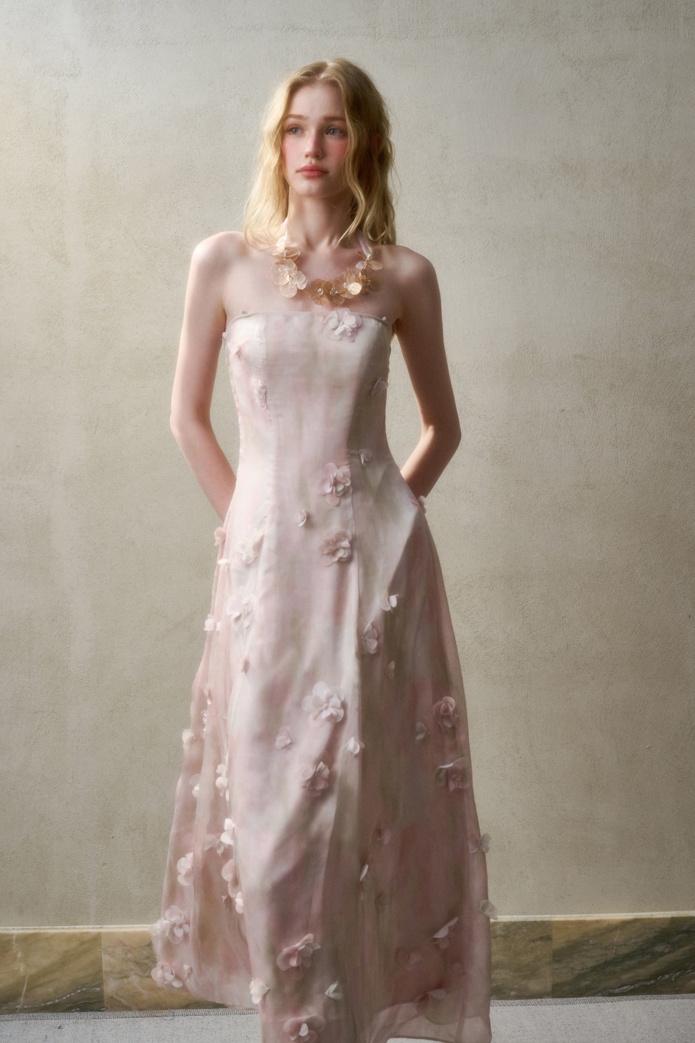 Cherry Blossoms Pink Dress GRO0133